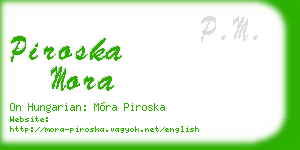 piroska mora business card